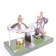 Enjomor Vertical Transparent Cylinder Steam Engine with UFO Hero's Engine Boiler Education Toy Gift for Adults & Kids