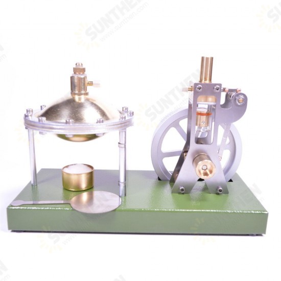 Enjomor Vertical Transparent Cylinder Steam Engine with UFO Hero's Engine Boiler Education Toy Gift for Adults & Kids