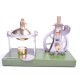 Enjomor Vertical Transparent Cylinder Steam Engine with UFO Hero's Engine Boiler Education Toy Gift for Adults & Kids