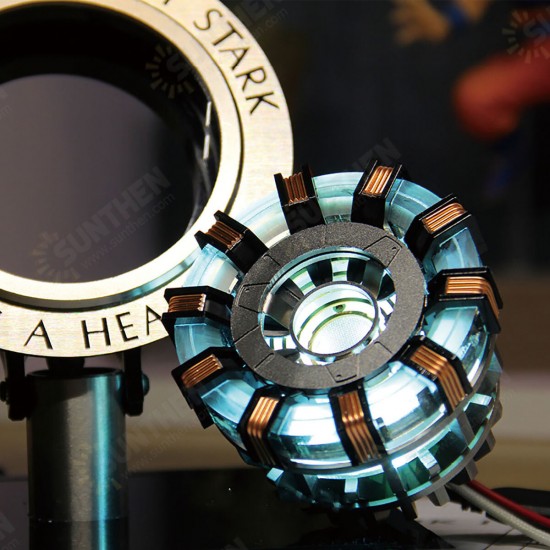 In Stock 1:1 Aluminum Alloy Arc Reactor DIY Model MK2 Led Light Mark Chest Tony Heart Lamp Light DIY Model Science Toy