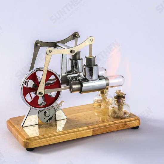 LL-008 Two-cylinder Balance Stirling Generator Model Science Experiment Toys