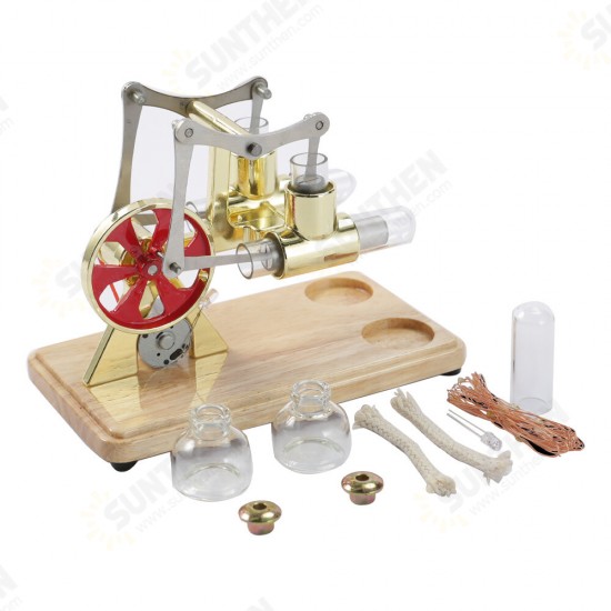 LL-008 Two-cylinder Balance Stirling Generator Model Science Experiment Toys