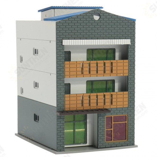 N Scale Gauge 1/144 White 4 Story Commercial Trade Model Building GUNDAM Model Scene