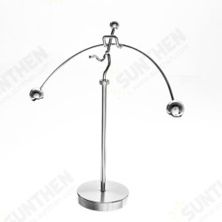 Newton's Cradle Weightlifter Mold Metal Craft Perpetual Dynamic Balancing Instrument Art Swing Kinetic Motion Newton's Cradle Weightlifter Mold Metal Craft Perpetual Dynamic Balancing Instrument Art Swing Kinetic Motion