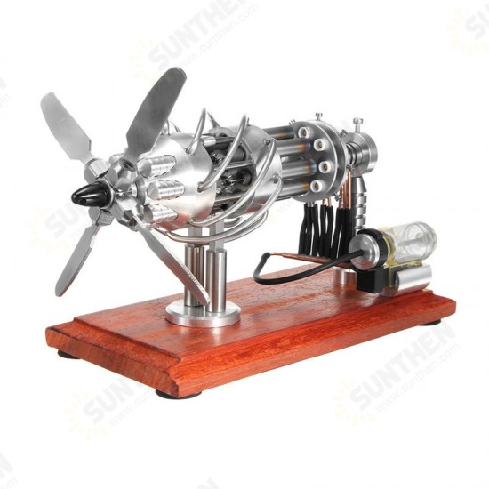 16 Cylinder Hot Air Stirling Engine Motor Model Creative Motor Engine Toy Engine