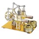 Mini Hot Air Stirling Engine Generator Double Cylinder Engine Model