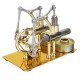 Mini Hot Air Stirling Engine Generator Double Cylinder Engine Model