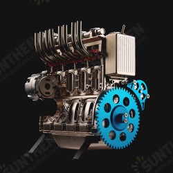 V4 DM13 Four-Cylinder Stirling Engine Full Aluminum Alloy Model Collection V4 DM13 Four-Cylinder Stirling Engine Full Aluminum Alloy Model Collection