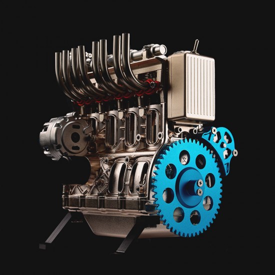 V4 DM13 Four-Cylinder Stirling Engine Full Aluminum Alloy Model Collection