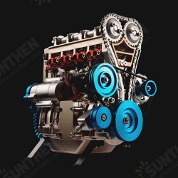 V4 DM13 Four-Cylinder Stirling Engine Full Aluminum Alloy Model Collection V4 DM13 Four-Cylinder Stirling Engine Full Aluminum Alloy Model Collection