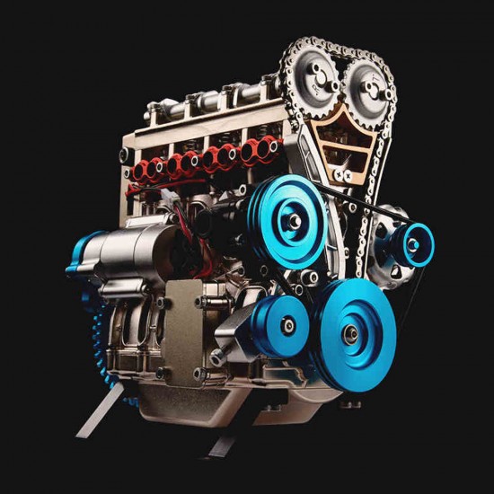 V4 DM13 Four-Cylinder Stirling Engine Full Aluminum Alloy Model Collection