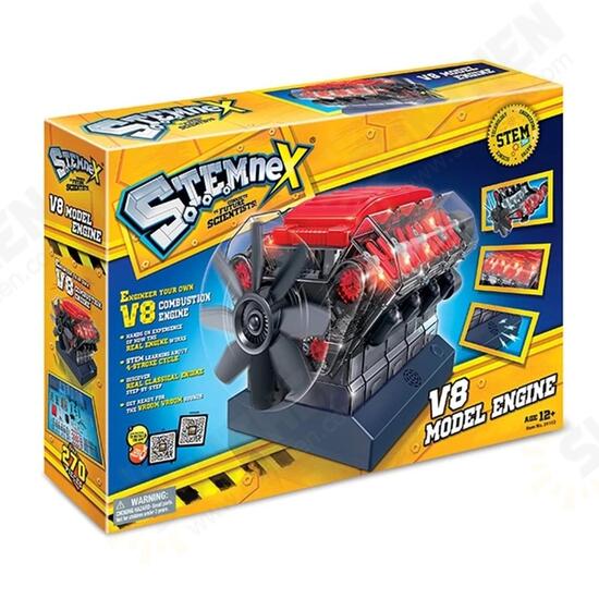 V8 Combustion Engine Model Building Kit STEM Toy