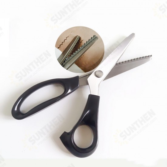 Circle Arc Tooth Scissor Leather Handicraft Fabric Sewing Shear Cutting ABS