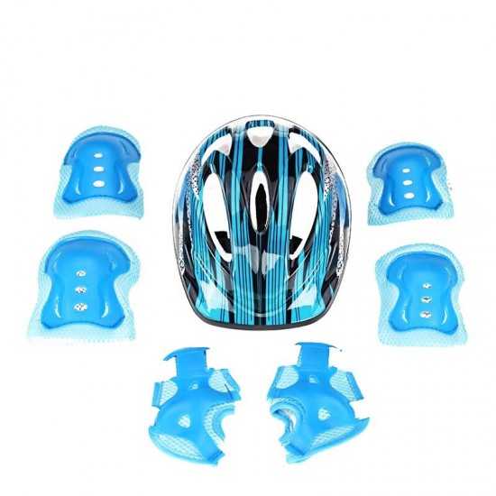 7 Pcs Roller Skating Protective Gear Set Knee Wrist Guard Elbow pads Bicycle Skateboard Ice Skating Roller Knee Protector Guard For Kid