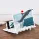 12 inch HD 3D Creative Foldable Phone Screen Magnifier Enlarge 3-4 Times Movie Video Screen Amplifier Lazy Desktop Mounts for all Cell Phone