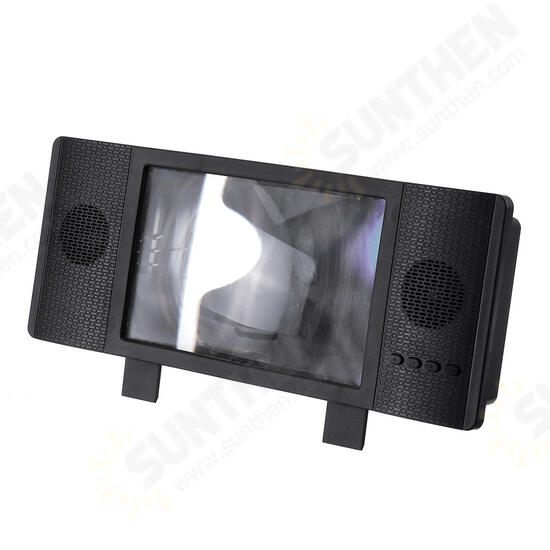 Foldable 12inch 3D Enlarged Mobile Phone HD Screen Magnifier Amplifier Stand FM TF Phone Holder