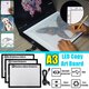 LED Tracing Light Box Board Art Tattoo A3 Drawing Pad Table Stencil Display