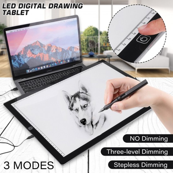 LED Tracing Light Box Board Art Tattoo A3 Drawing Pad Table Stencil Display