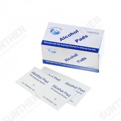 100 Pcs 70% Alcohol Wet Wipe Disposable Disinfection Prep Swap Pad Antiseptic Skin Cleaning Cloths Health Care Jewelry Mobile Phone Clean Wipe