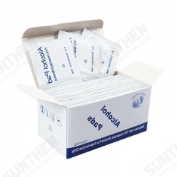 100 Pcs 70% Alcohol Wet Wipe Disposable Disinfection Prep Swap Pad Antiseptic Skin Cleaning Cloths Health Care Jewelry Mobile Phone Clean Wipe