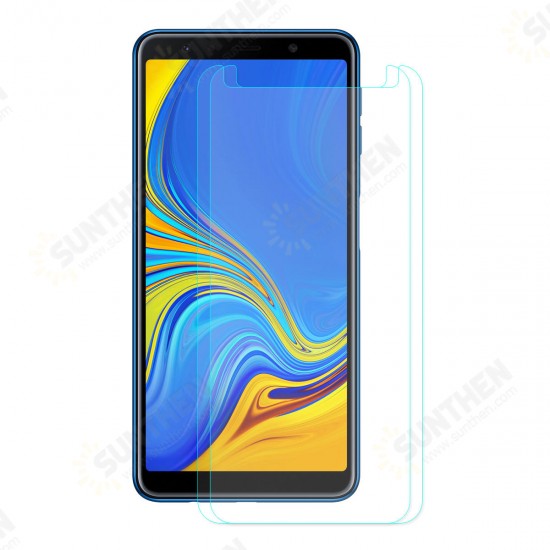 2 Packs Screen Protector For Samsung Galaxy A7 2018 2.5D Curved Edge Tempered Glass Film