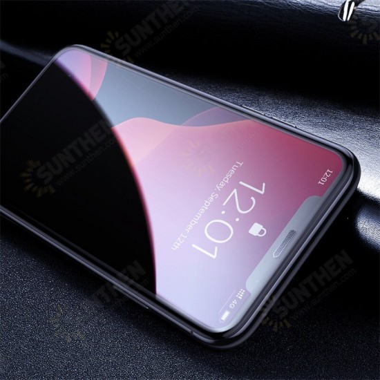 2PCS Anti-peeping Dustproof Curved Edge Tempered Glass Screen Protector For iPhone X/iPhone XS/iPhone 11 Pro 5.8 Inch