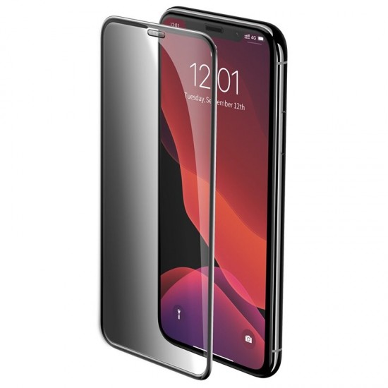 2PCS Anti-peeping Dustproof Curved Edge Tempered Glass Screen Protector For iPhone X/iPhone XS/iPhone 11 Pro 5.8 Inch