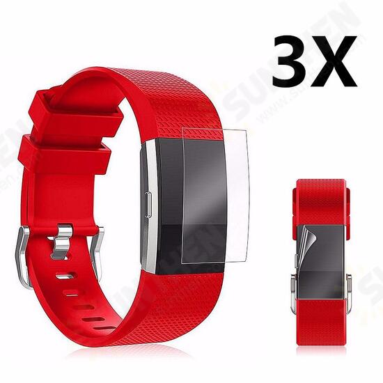3x Anti-Scratch Clear HD Screen Protector Films Shield Guard For Fitbit Charge 2 3x Anti-Scratch Clear HD Screen Protector Films Shield Guard For Fitbit Charge 2