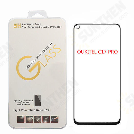 Anti-Explosion Full Cover Full Gule Tempered Glass Screen Protector for C17 Pro