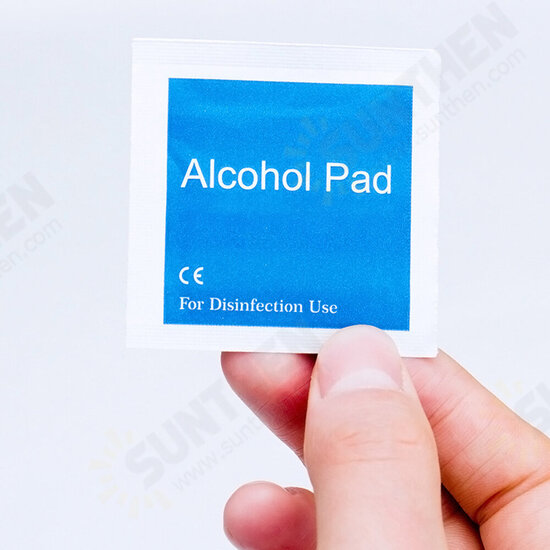 100Pcs 3*6cm 75% Alcohol Wet Wipe Disposable Disinfection Prep Swap Pads Antiseptic Skin Cleaning Wet Wipes Care Jewelry Mobile Phone Clean Wipe