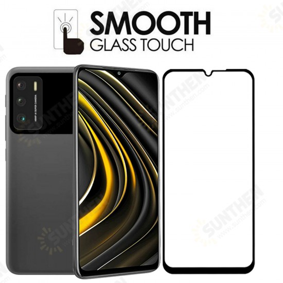 1/2/3/5Pcs for POCO M3 / Redmi 9T Film 9H Anti-Explosion Anti-Fingerprint Full Glue Full Coverage Tempered Glass Screen Protector