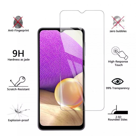 1/2/3/5Pcs for Samsung Galaxy A32 5G Front Film 9H Anti-Explosion Anti-Fingerprint Full Glue Full Coverage Tempered Glass Screen Protector