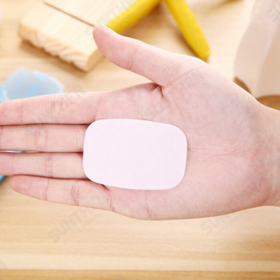 20Pcs Mini Portable Outdoor Disposable Hand Washing Soap Paper with Cute Soap Box Cleaning Supplies