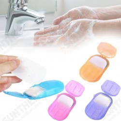 20Pcs Mini Portable Outdoor Disposable Hand Washing Soap Paper with Cute Soap Box Cleaning Supplies 20Pcs Mini Portable Outdoor Disposable Hand Washing Soap Paper with Cute Soap Box Cleaning Supplies