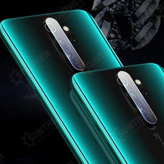 2PCS Anti-scratch HD Clear Tempered Glass Phone Camera Lens Protector for Xiaomi Redmi Note 8 Pro Non-original