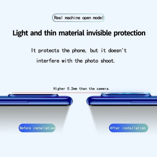 2PCS Anti-scratch HD Clear Tempered Glass Phone Camera Lens Protector for Xiaomi Redmi Note 8 2021 Non-original