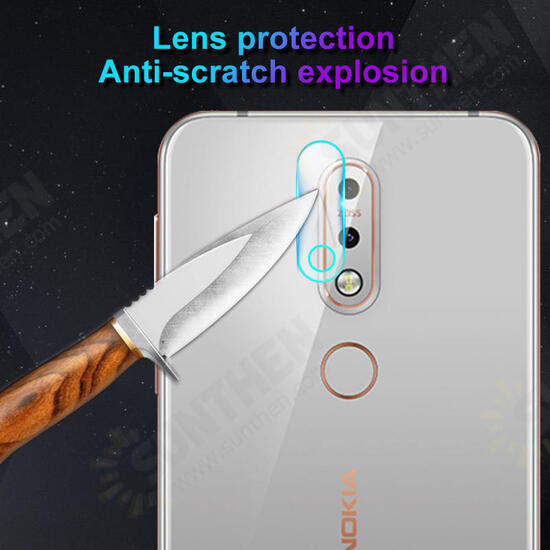 2PCS Anti-scratch HD Clear Tempered Glass Phone Camera Lens Screen Protector for NOKIA X5