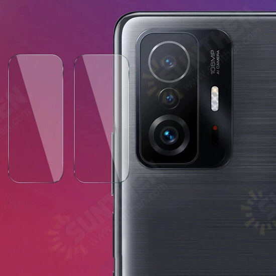 2Pcs For Xiaomi 11T / Xiaomi 11T Pro Lens Protector Anti-Scratch Ultra-Thin HD Clear Soft Tempered Glass Phone Camera Film