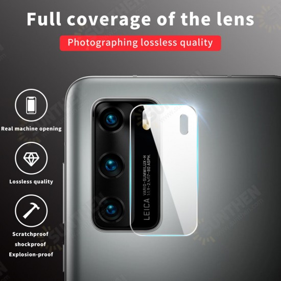 2Pcs HD Clear Ultra-Thin Anti-Scratch Soft Tempered Glass Phone Lens Protector for Huawei P40