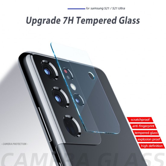 2Pcs for Samsung Galaxy S21 Plus / Galaxy S21 / Galaxy S21 Ultra Camera Film HD Clear Ultra-Thin Anti-Scratch Soft Tempered Glass Phone Lens Protector