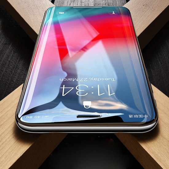 5D Curved Edge Cold Carving Screen Protector For iPhone XR Anti Fingerprint Tempered Glass Film