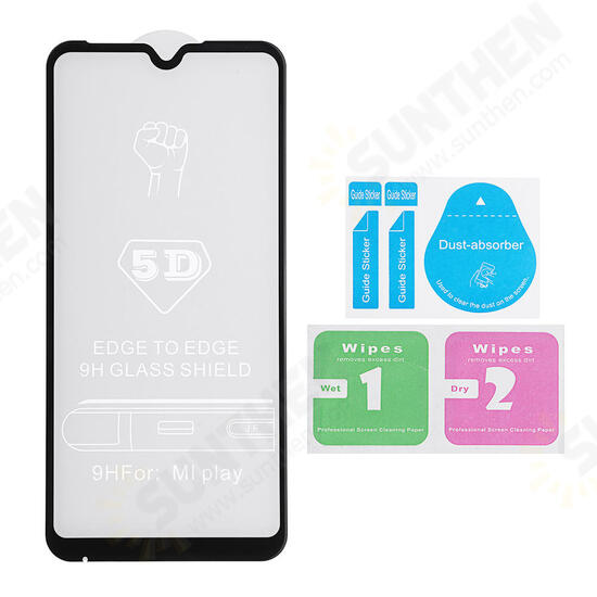 5D Curved Edge Full Cover Anti-explosion Tempered Glass Screen Protector For Xiaomi Mi Play Non-original