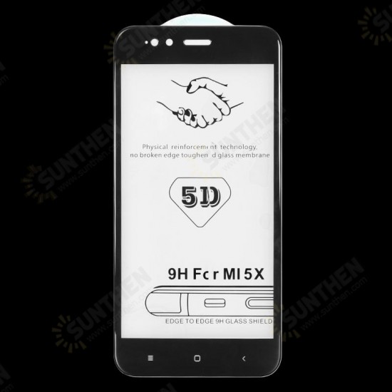 5D Pro+ Curved Edge Full Coverage Tempered Glass Phone Screen Protector For Xiaomi A1/ Mi 5X