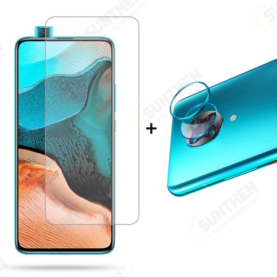 Blue Anti-Scratch Rear Phone Lens Protector + HD Clear 9H Anti-Explosion Tempered Glass Screen Protector for Poco F2 Pro / Xiaomi Redmi K30 Pro Non-original