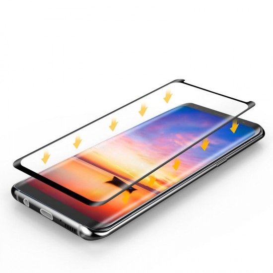 Full Adhesive 3D Curved Edge Case Friendly Tempered Glass Screen Protector For Samsung Galaxy S8