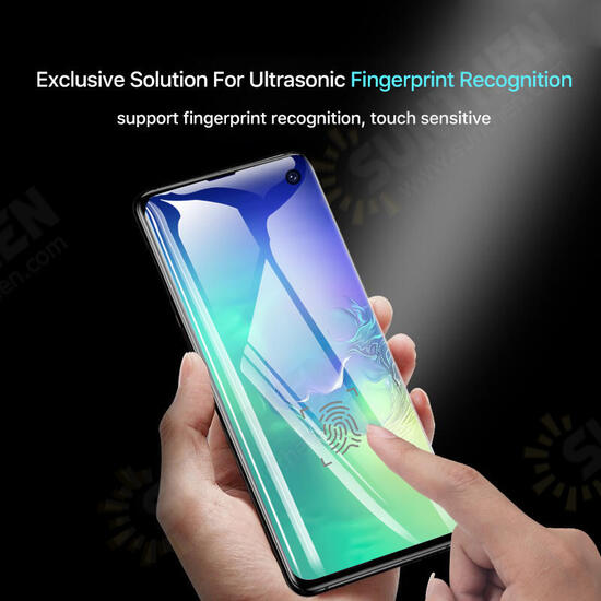Full Glue Support Ultrasonic Fingerprint Tempered Glass Screen Protector For Samsung Galaxy S10 3D Curved Edge Film