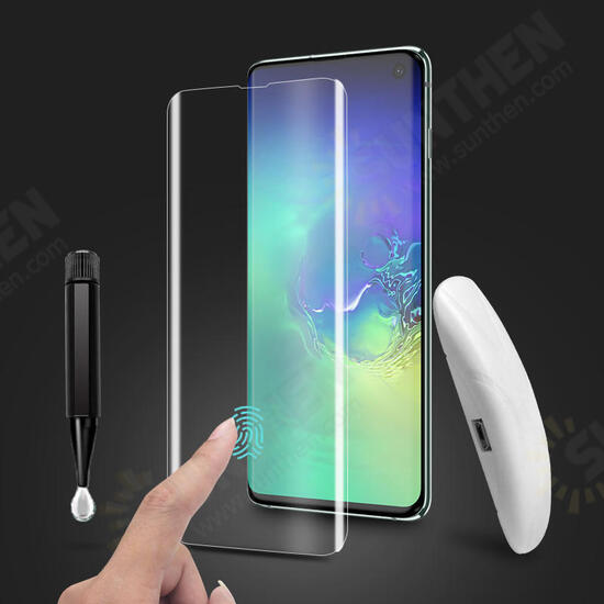Full Glue Support Ultrasonic Fingerprint Tempered Glass Screen Protector For Samsung Galaxy S10 3D Curved Edge Film