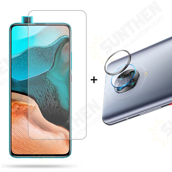 Grey Anti-Scratch Rear Phone Lens Protector + HD Clear 9H Anti-Explosion Tempered Glass Screen Protector for Poco F2 Pro / Xiaomi Redmi K30 Pro Non-original