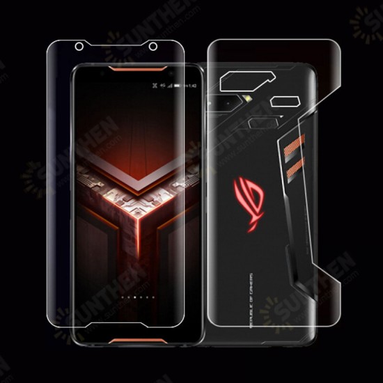 Transparent Front Full Back Cover Soft Hydrogel Screen Protector For ASUS ROG Phone 2