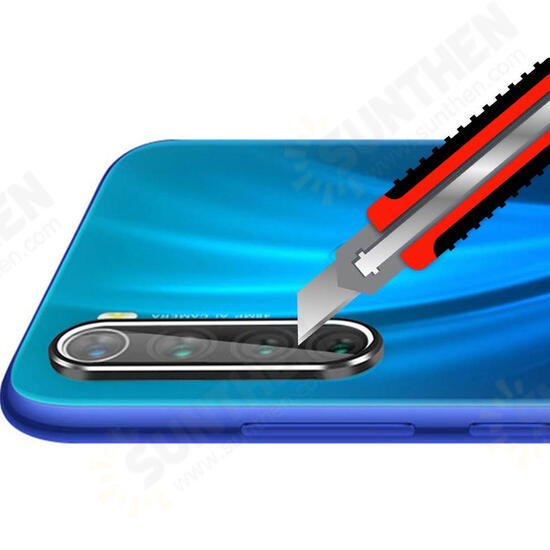 Anti-scratch Aluminum Metal Circle Ring + Tempered Glass Rear Phone Lens Protector Non-original for Xiaomi Redmi Note 8 Anti-scratch Aluminum Metal Circle Ring + Tempered Glass Rear Phone Lens Protector Non-original for Xiaomi Redmi Note 8